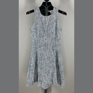 NEW Banana Republic Dress Womens 0 petite black white fit flare cocktail